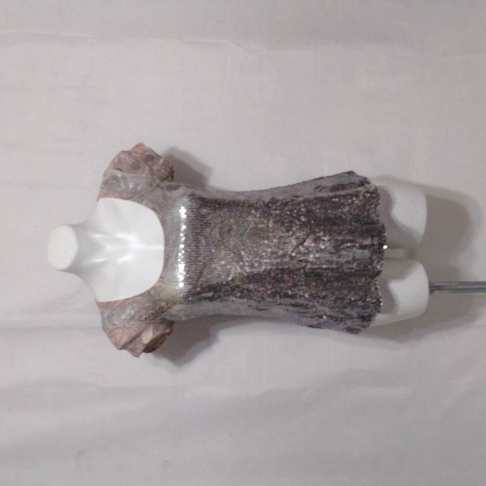 Daytrip Sequin Embellished Short Sleeve Top Small Sparkly Glam Party Holiday